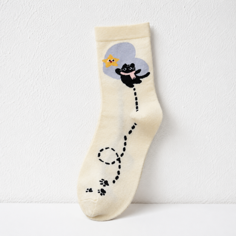 CouldNook Illustrated Animal Crew Socks - Gift Drawer Accent