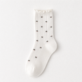 CouldNook Cozy Ruffle Dot Crew Socks - Soft Shoe Accent