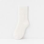 CouldNook Cozy Eyelet Ruffle Crew Socks - Sweet Drawer Accent
