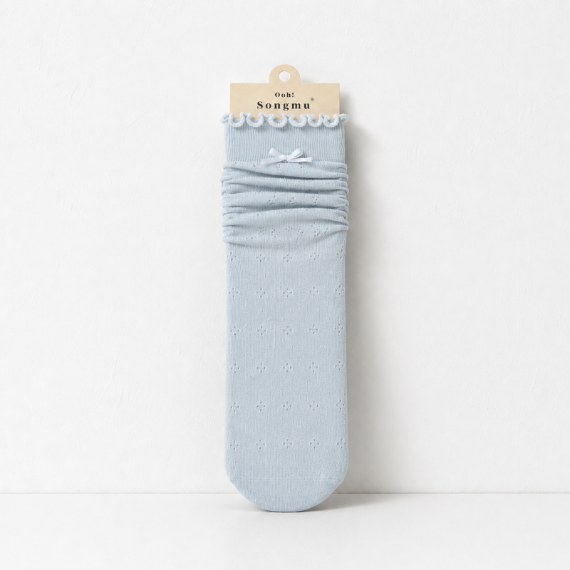 CouldNook Cozy Ruffle Bow Crew Socks - Soft Everyday Accent