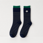 CouldNook Cozy Stripe Logo Crew Socks - Everyday Lounge Accent