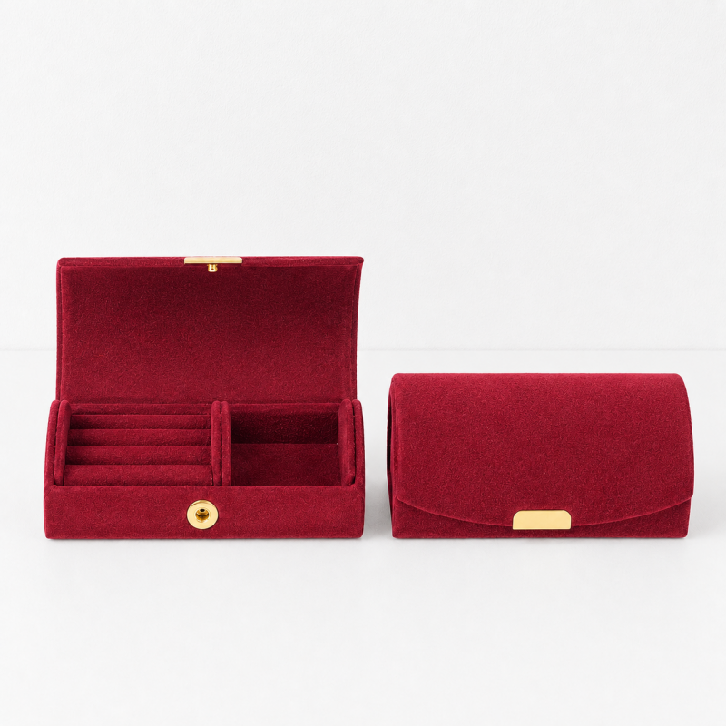 CouldNook Velvet Mini Travel Jewelry Box - Small Travel Organizer