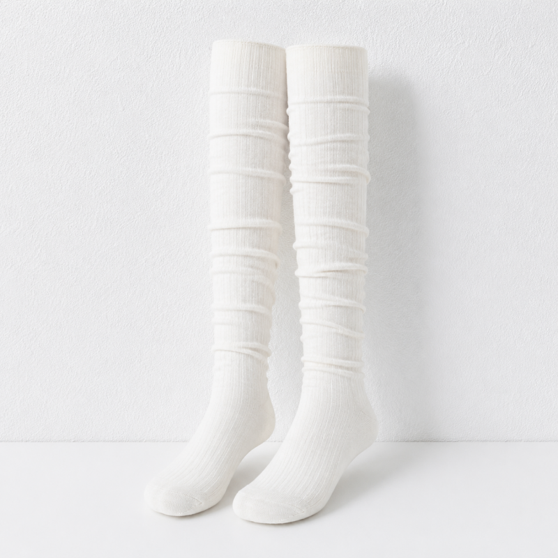 CouldNook Ribbed Leg Warmer Socks - Layered Footwear Accent