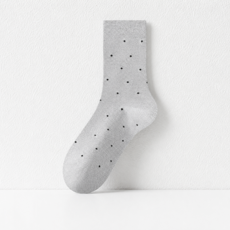 CouldNook Combed Cotton Dot Crew Socks - Everyday Pair