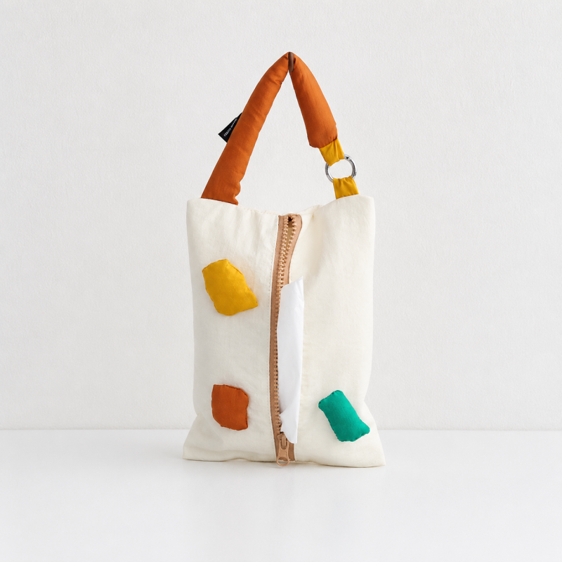 CouldNook Cotton Car Tissue Bag - Aesthetic Fabric Organizer