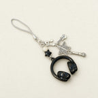 CouldNook Headphone Music Keychain - Star and Instrument Charms