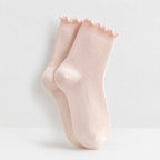 CouldNook Cozy Ruffle Ribbed Ankle Socks - Soft Sneaker Accent