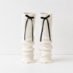 CouldNook Fuzzy Bow Leg Warmer Socks - Cozy Footwear Accent