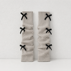CouldNook Plush Bow Leg Warmer Socks - Cozy Footwear Accent