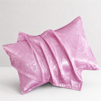 CouldNook Silky Satin Jacquard Cotton Pillowcase 2PCS Set - Elegant Patterned Home Bedding