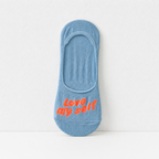 CouldNook Cozy Letter Print Invisible No Show Socks - Everyday Drawer Accent