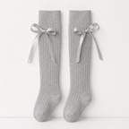 CouldNook Side Lace Up Knee Socks - Dress Shoe Accent