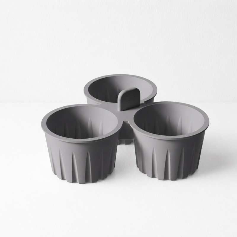 CouldNook 3-Cavity Silicone Egg Steaming & Baking Cup Mold - Kitchen Storage