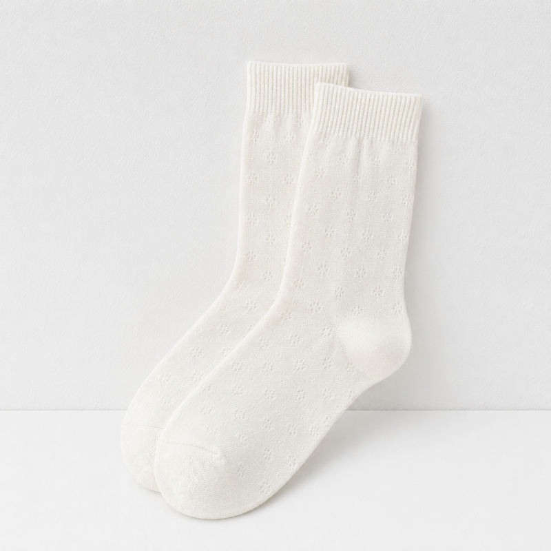 CouldNook Cozy Tiny Motif Crew Socks - Soft Shoe Accent