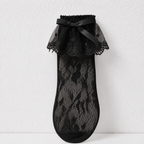 CouldNook Lace Ruffle Crew Socks - Gentle Shoe Accent