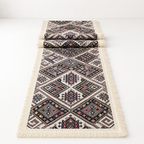 CouldNook French Geometric Pattern Table Runner - Elegant Tassel Decor