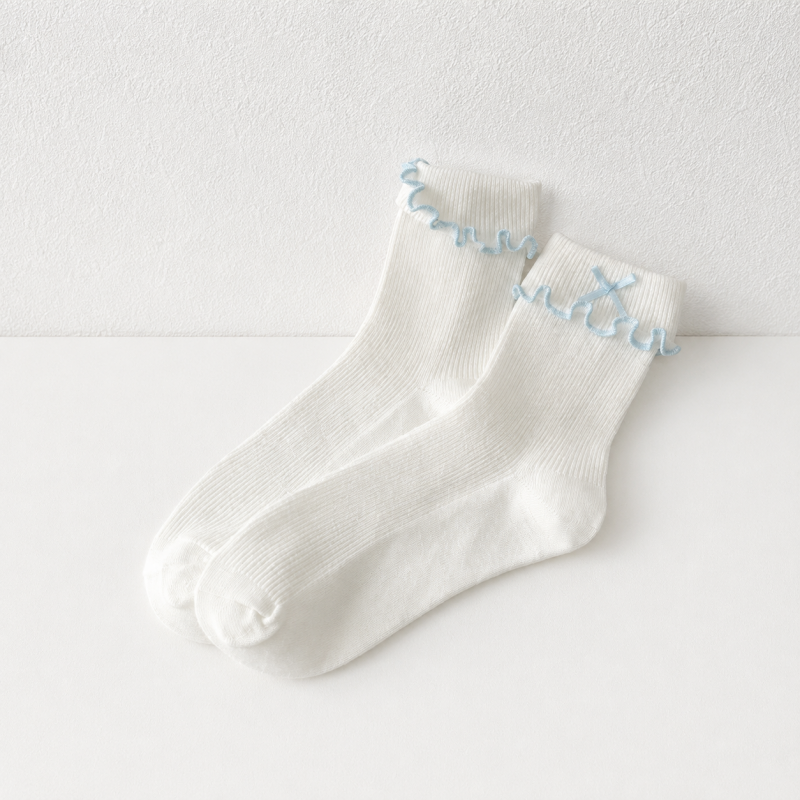 CouldNook Cozy Mixed Detail Crew Socks - Giftable Drawer Accent