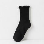 CouldNook Cozy Ruffle Trim Ankle Socks - Everyday Footwear Accent