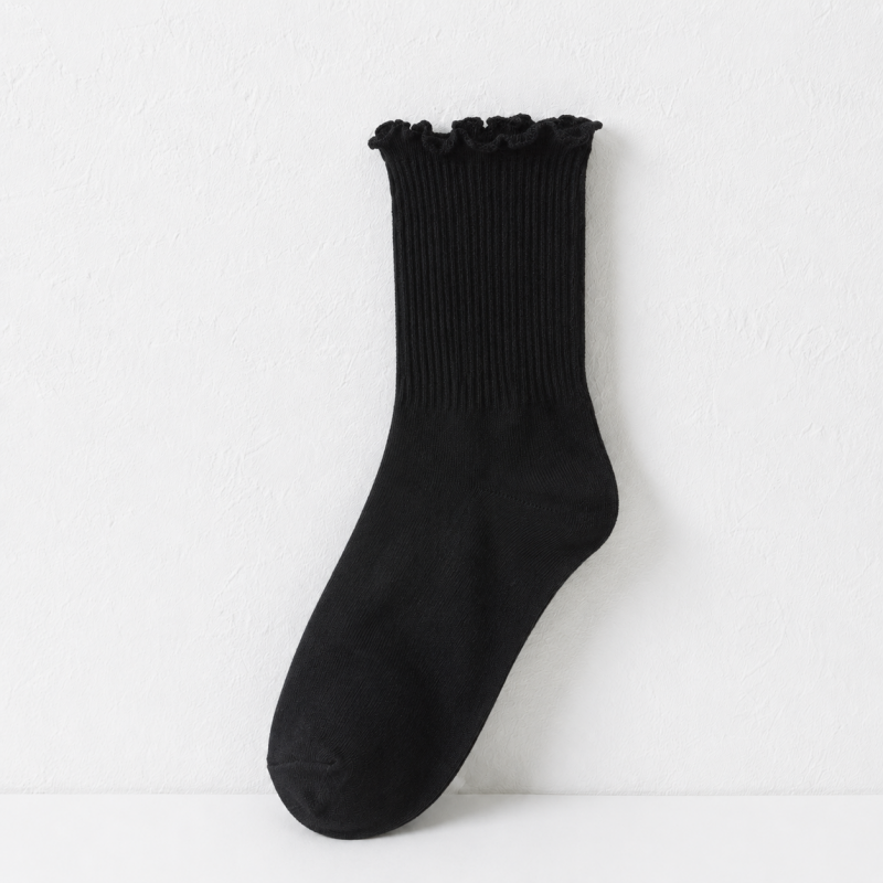 CouldNook Cozy Ruffle Trim Ankle Socks - Everyday Footwear Accent