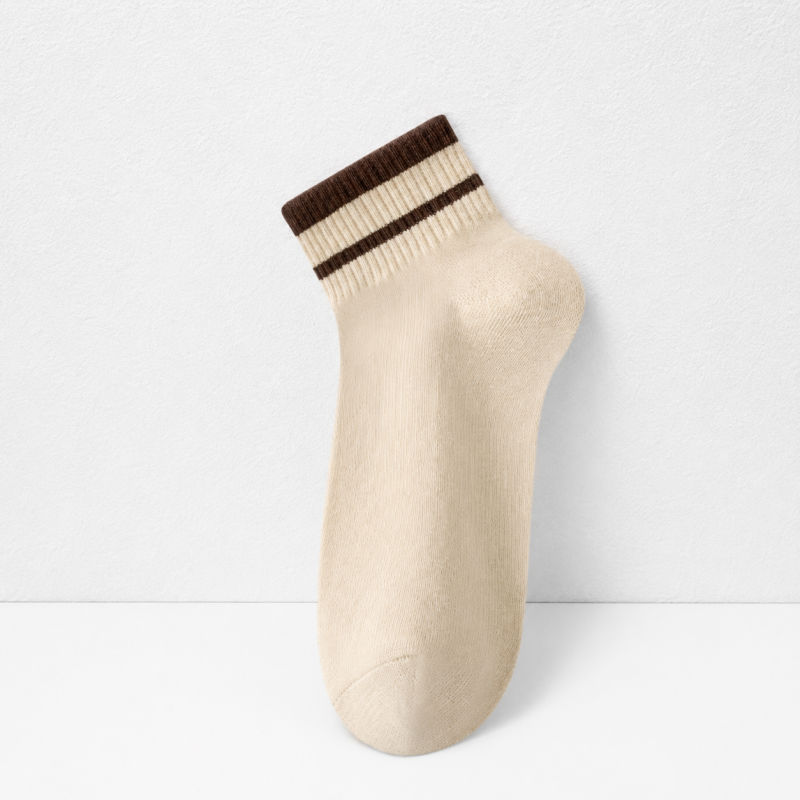 CouldNook Stripe Cuff Crew Socks - Everyday Drawer Accent