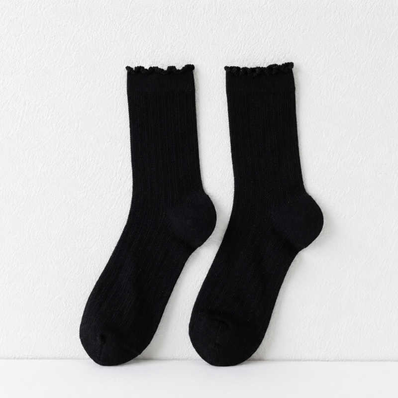 CouldNook Slouchy Pile Ribbed Crew Socks - Cozy Outfit Accent