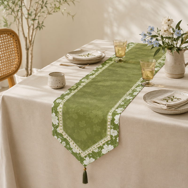 CouldNook Floral Print Table Runner - Warm Home Decor
