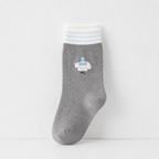 CouldNook Cozy Embroidered Motif Crew Socks - Everyday Drawer Accent
