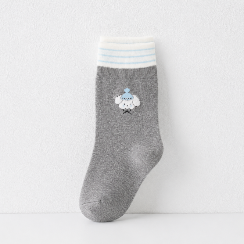 CouldNook Cozy Embroidered Motif Crew Socks - Everyday Drawer Accent