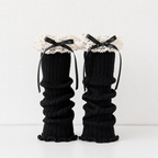 CouldNook Ruffle Bow Slouch Socks - Winter Shoe Accent