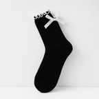 CouldNook Embroidered Character Ribbed Crew Socks - Small Gift Accent