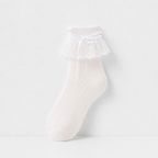 CouldNook Sheer Bow Ruffle Ankle Socks - Soft Shoe Accent
