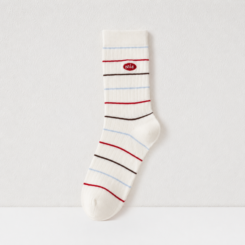 CouldNook Cozy Embroidered Ankle Socks - Playful Home Accent
