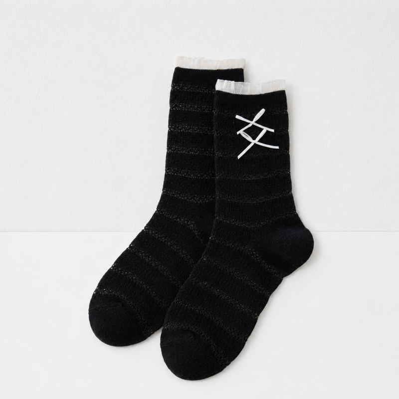 CouldNook Cozy Lace-Up Textured Crew Socks - Everyday Home Accent