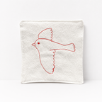 CouldNook Apple Embroidered Fabric Coaster - Home Table Textile