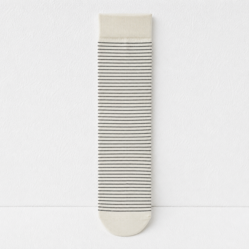 CouldNook Ribbed Neutral Crew Socks - Everyday Boot Accent