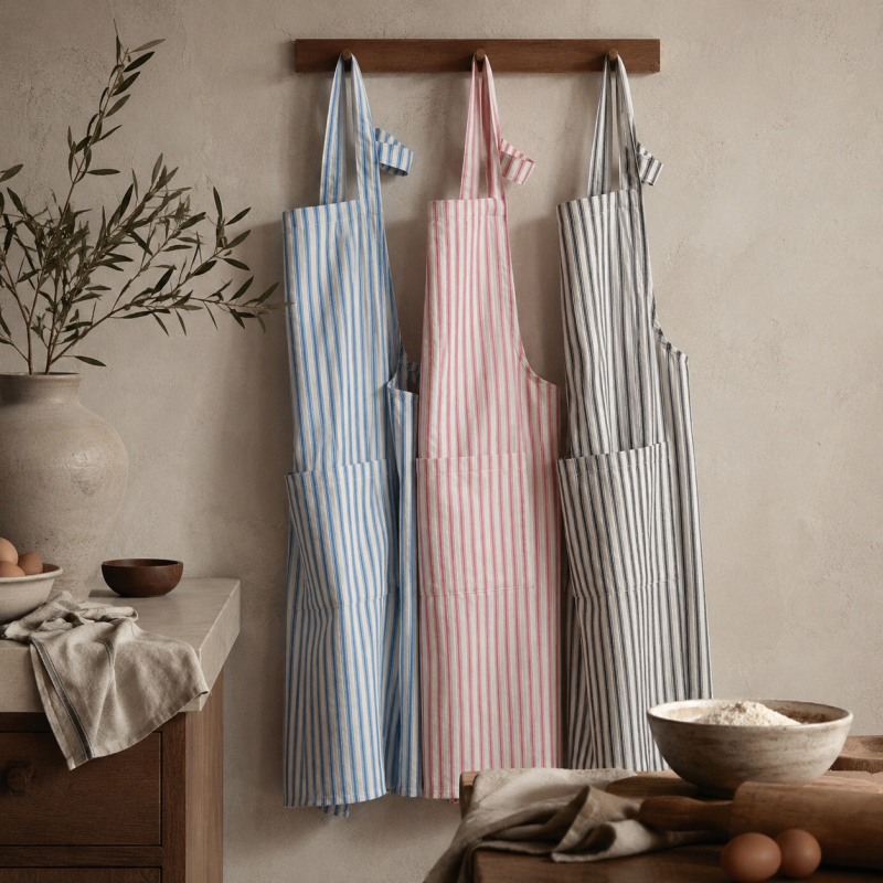 CouldNook Cotton Striped Apron - Aesthetic Home Workwear