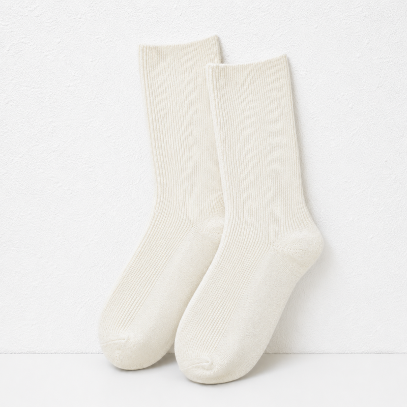 CouldNook Cozy Vertical Rib Crew Socks - Warm Everyday Accent