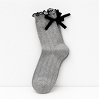 CouldNook Embroidered Character Ribbed Crew Socks - Small Gift Accent
