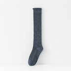 CouldNook Cozy Wavy-Cuff Tall Socks - Soft Outfit Accent