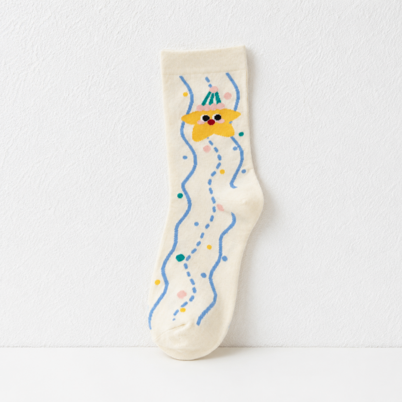 CouldNook Illustrated Animal Crew Socks - Gift Drawer Accent