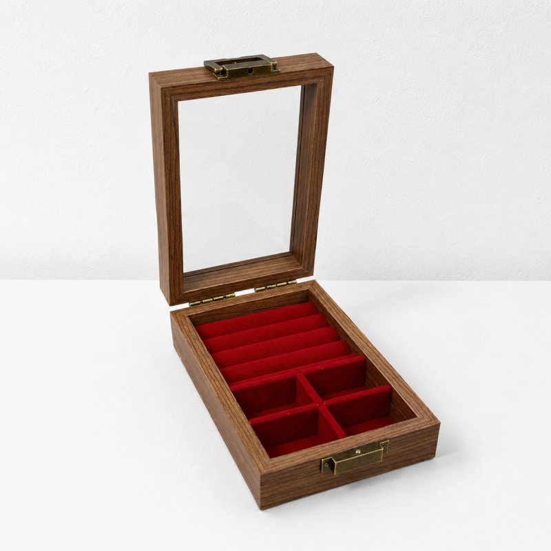CouldNook Rectangle Travel Jewelry Box - Portable Jewelry Organizer