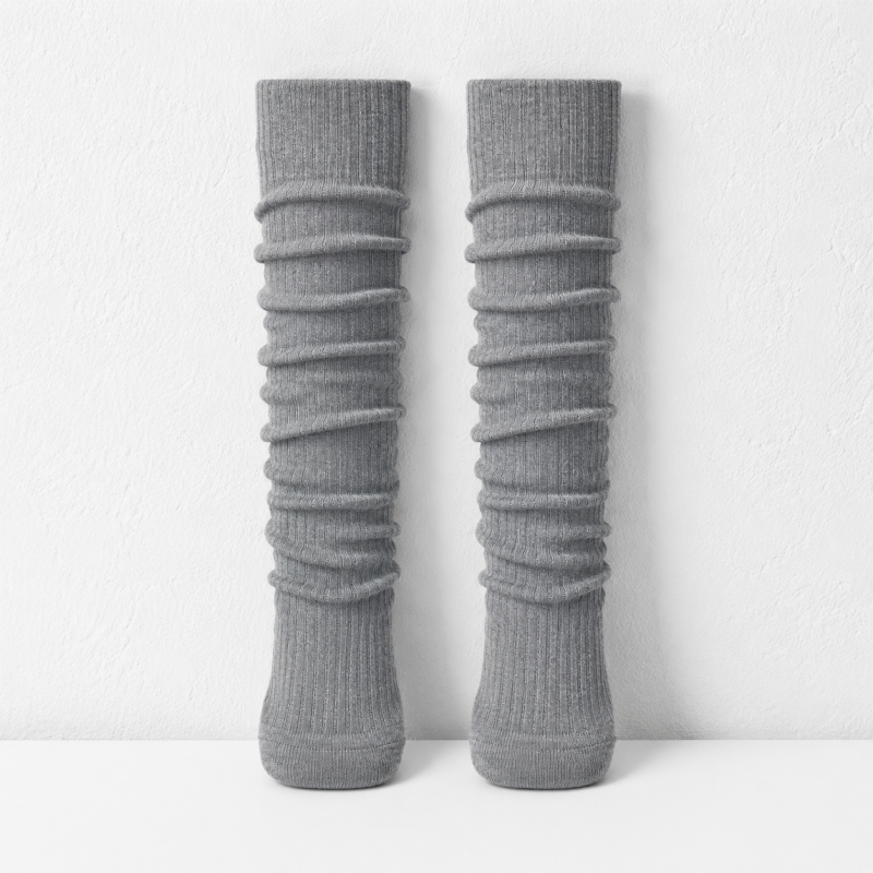 CouldNook Stacked Rib Boot Socks - Layered Footwear Accent