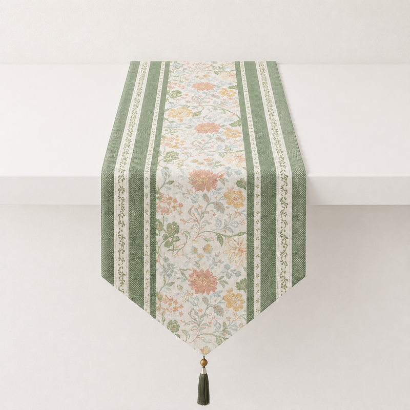 CouldNook Elegant Linen Blend Texture Table Runner - Warm Home Decor