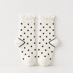 CouldNook Cozy Ruffle Bow Crew Socks - Soft Dress Accent