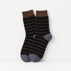 CouldNook Cozy Contrast Stripe Crew Socks - Casual Outfit Accent