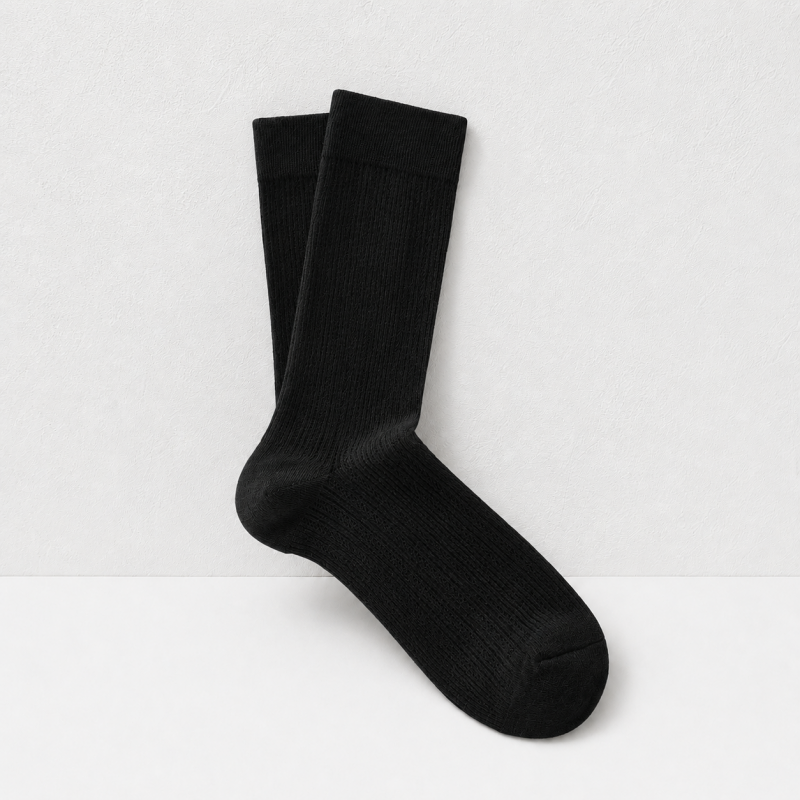 CouldNook Slouch Ribbed Mid-Calf Socks - Relaxed Footwear Accent
