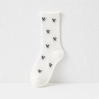 CouldNook Tiny Motif Ruffle Crew Socks - Shoe Styling Accent