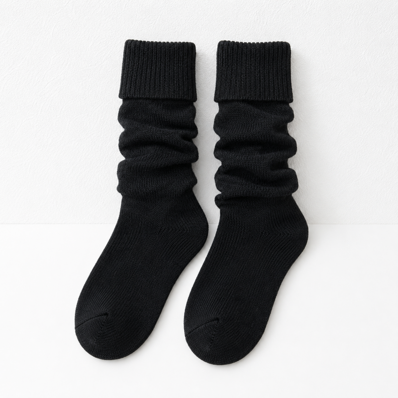 CouldNook Light Rib Crew Socks - Simple Footwear Accent