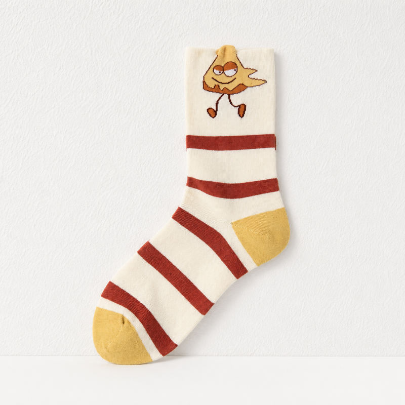 CouldNook Cozy Snack Motif Crew Socks - Playful Home Accent