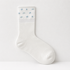 CouldNook Cozy Sheer Check Crew Socks - Gentle Shoe Accent